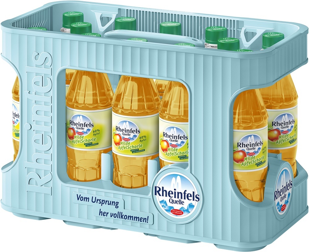 Rheinfels Quelle Milde Apfelschorle PET 12x0,5MW (MEHRWEG) Rheinfels Quelle Milde Apfelschorle PET 12x0,5MW (MEHRWEG)