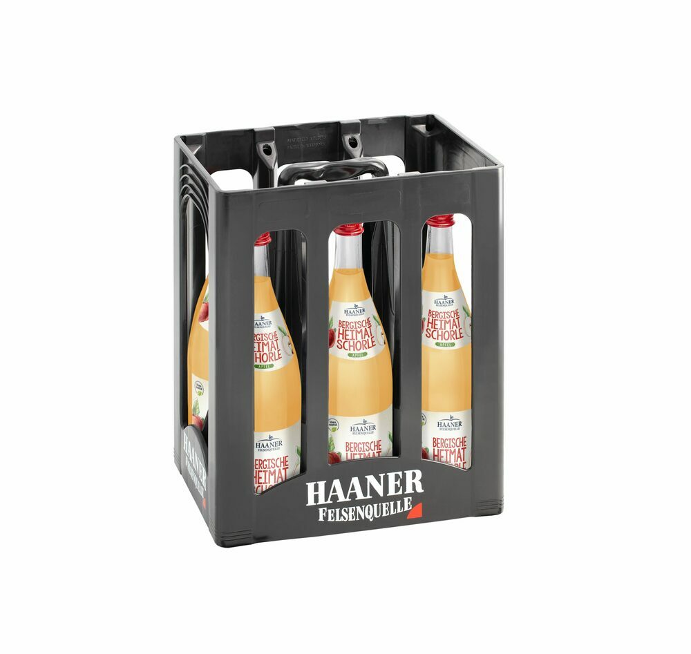 Haaner Felsenquelle Bergische Heimatschorle Apfel 6x1,0 MW (MEHRWEG)