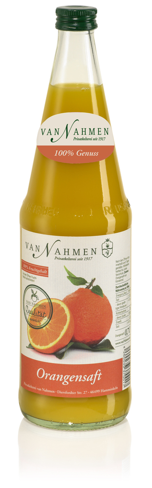 van Nahmen Orangensaft pur 6x0,7 MW (MEHRWEG)