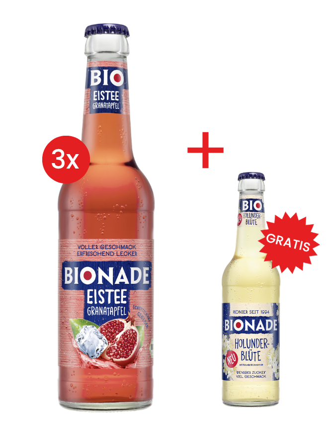 Bionade Eistee Granatapfel (DE-ÖKO-012) 12x0,33MW (MEHRWEG)