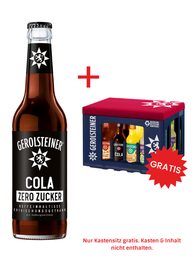 Gerolsteiner Cola Zero Zucker Longneck 24x0,33MW (MEHRWEG)