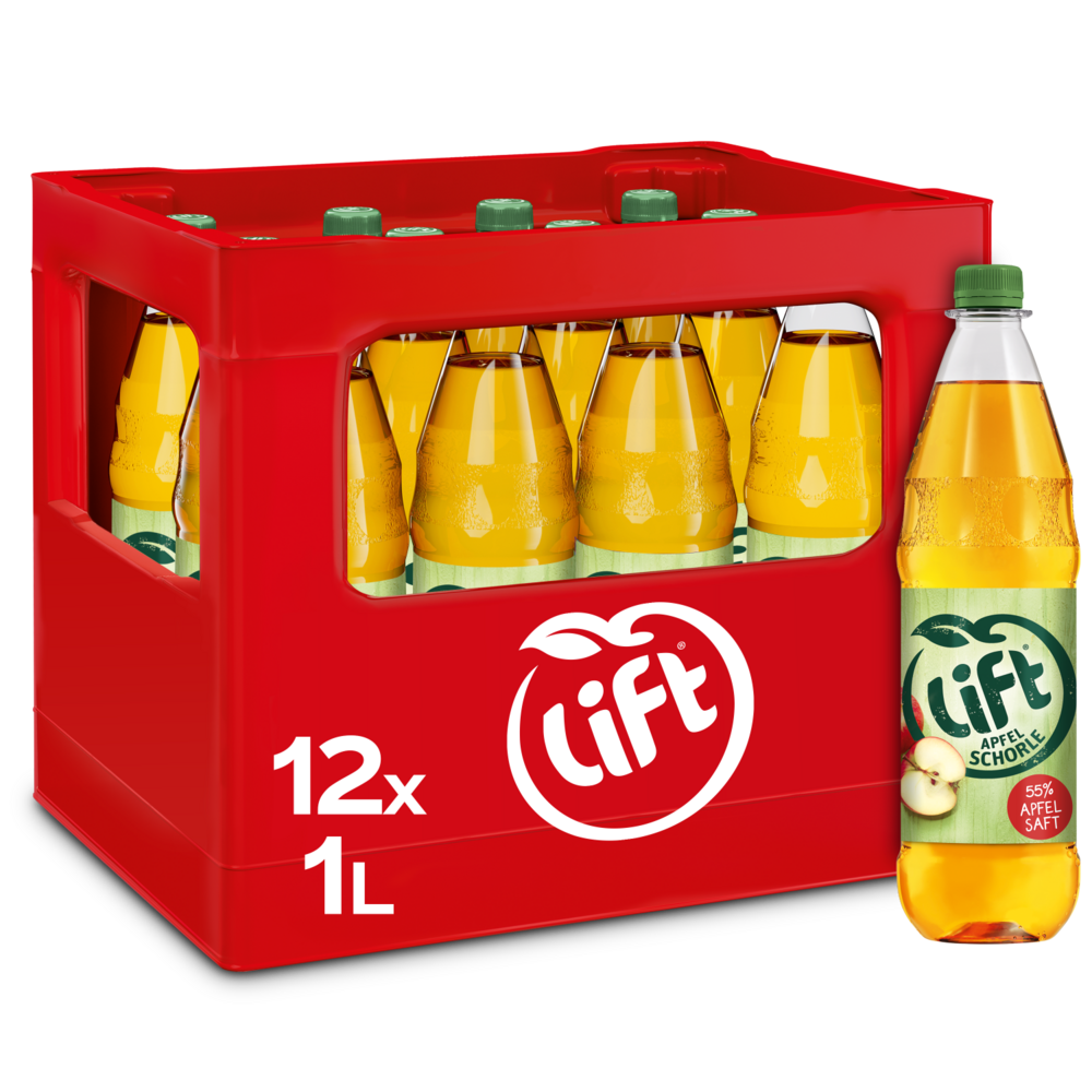 Lift Apfelschorle 12x1,0 MW PET (MEHRWEG)