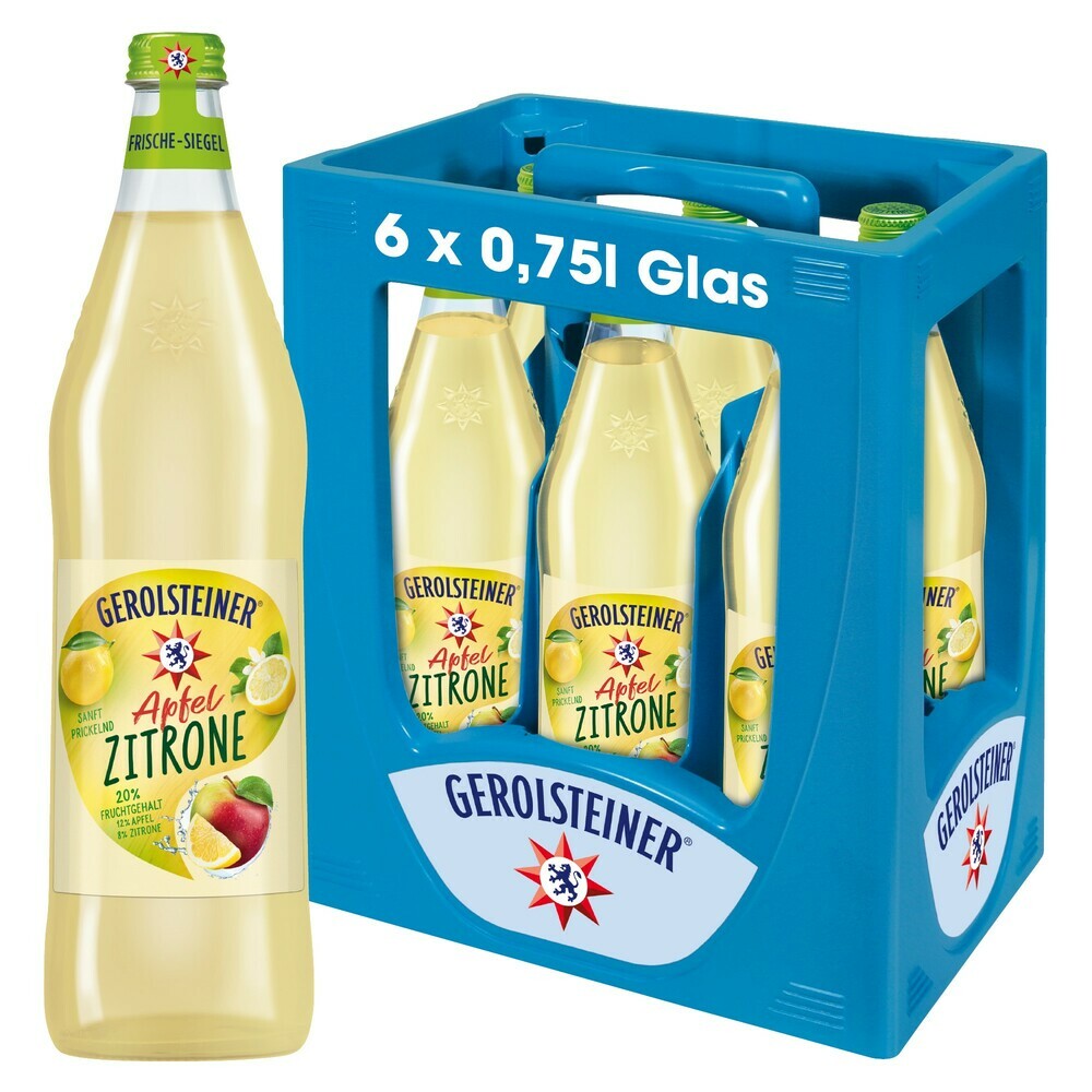 Gerolsteiner Apfel-Zitrone 6x0,75MW (MEHRWEG)