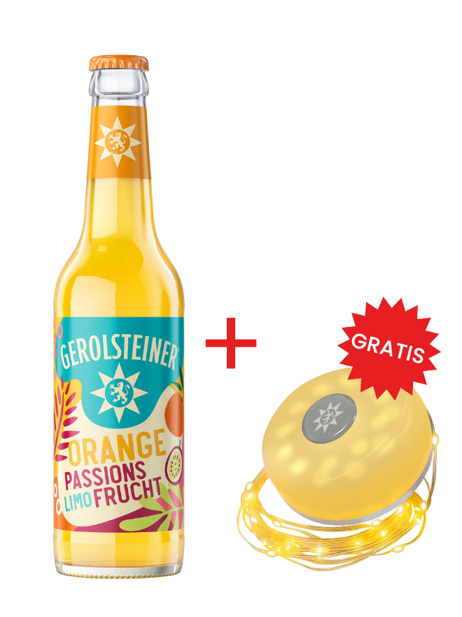 Gerolsteiner Orange-Passionsfrucht Longneck 24x0,33MW (MEHRWEG)