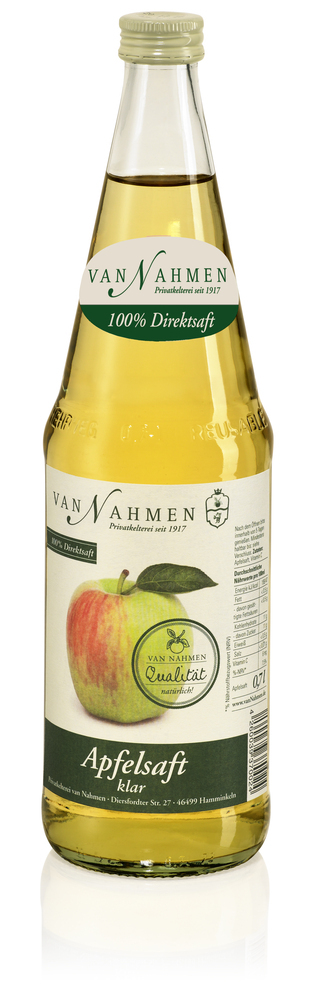 v.Nah.Apfelsaft klar 6x0,7 MW (MEHRWEG)
