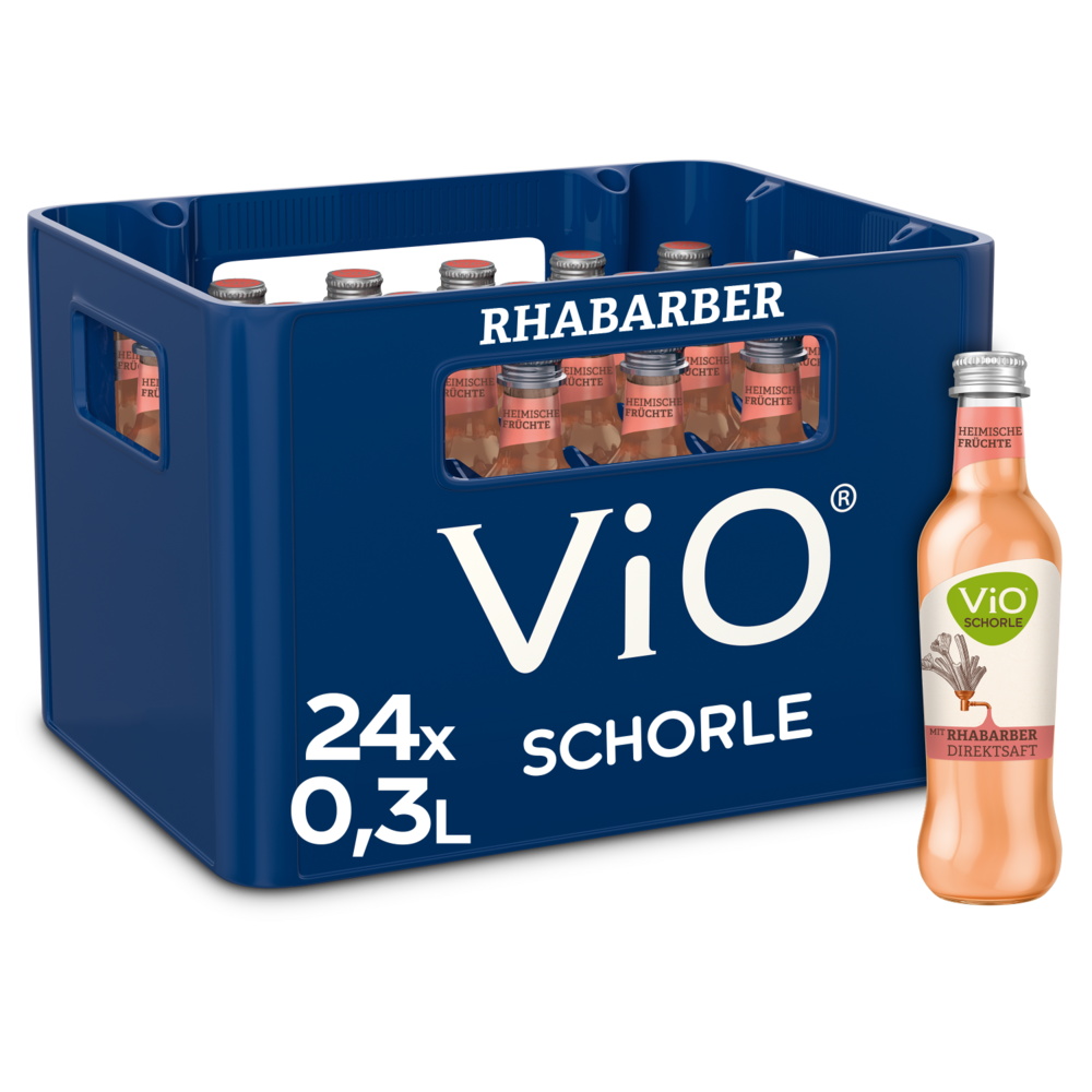 VIO Schorle Rhabarber 24x0,3 MW (MEHRWEG)