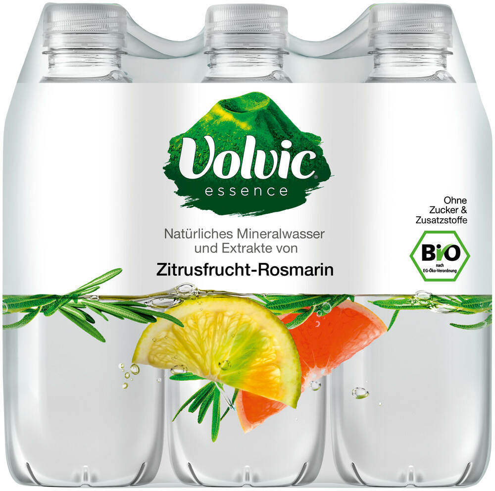 Volvic Essence Zitrusfrucht Rosmarin Bio PET 6x0,75EW (EINWEG)