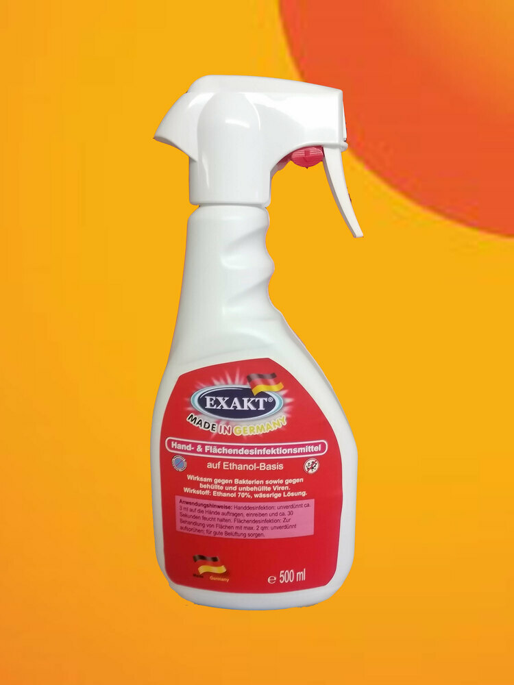 Exakt Hand- und Flächen Desinfektion -Konzentrat- 1x500 ml (Einweg)