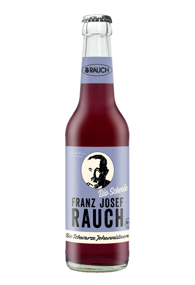 Rauch Bio Schorle schwarze Johannisbeere naturtrüb 24x0,33 (MEHRWEG)