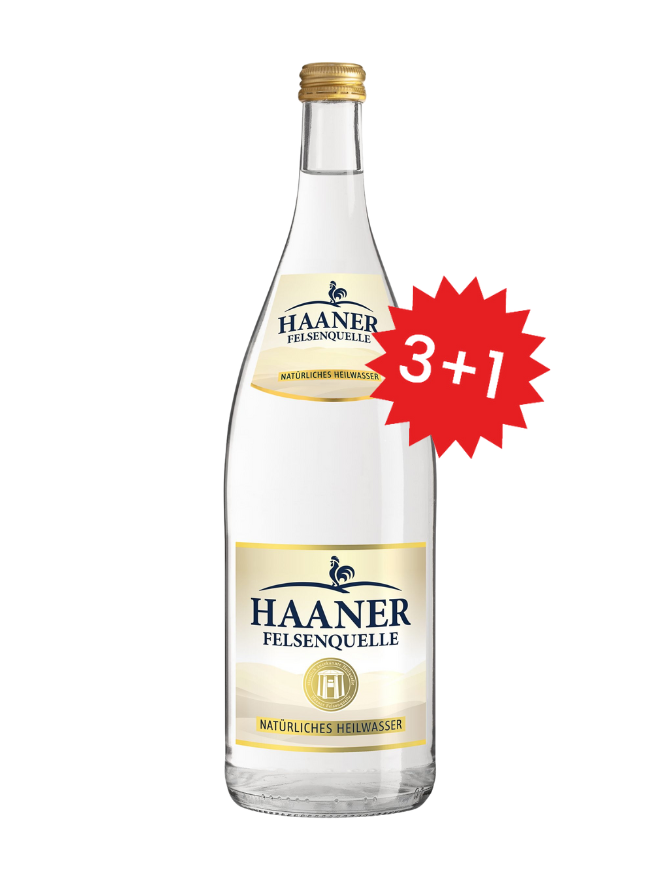 Haaner Felsenquelle Natürliches Heilwasser 6x1,0 MW (MEHRWEG)