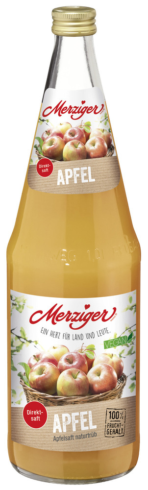 Merziger Apfelsaft naturtrüb 6x1,0 MW (MEHRWEG)