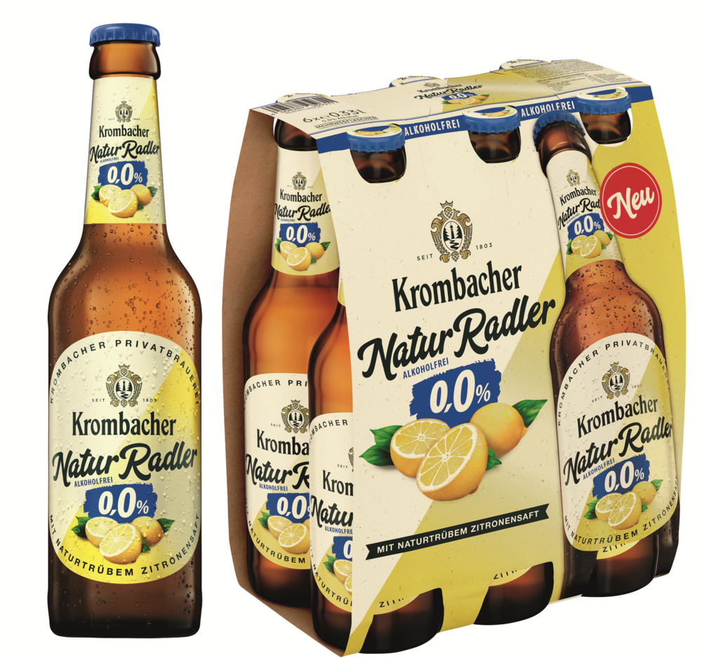 Krombacher 0,0% NaturRadler Alkoholfrei 4x6x0,33MW (MEHRWEG)