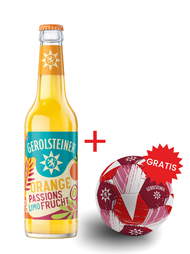 Gerolsteiner Orange-Passionsfrucht Longneck 24x0,33MW (MEHRWEG)