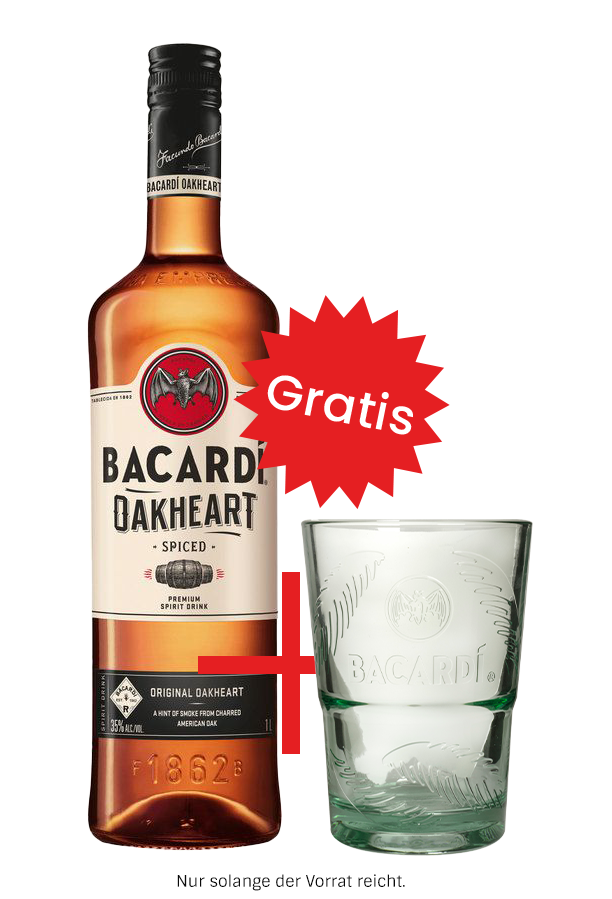 Bacardi Oakheart Spiced Rum 35% 1x1,0 (EINWEG)