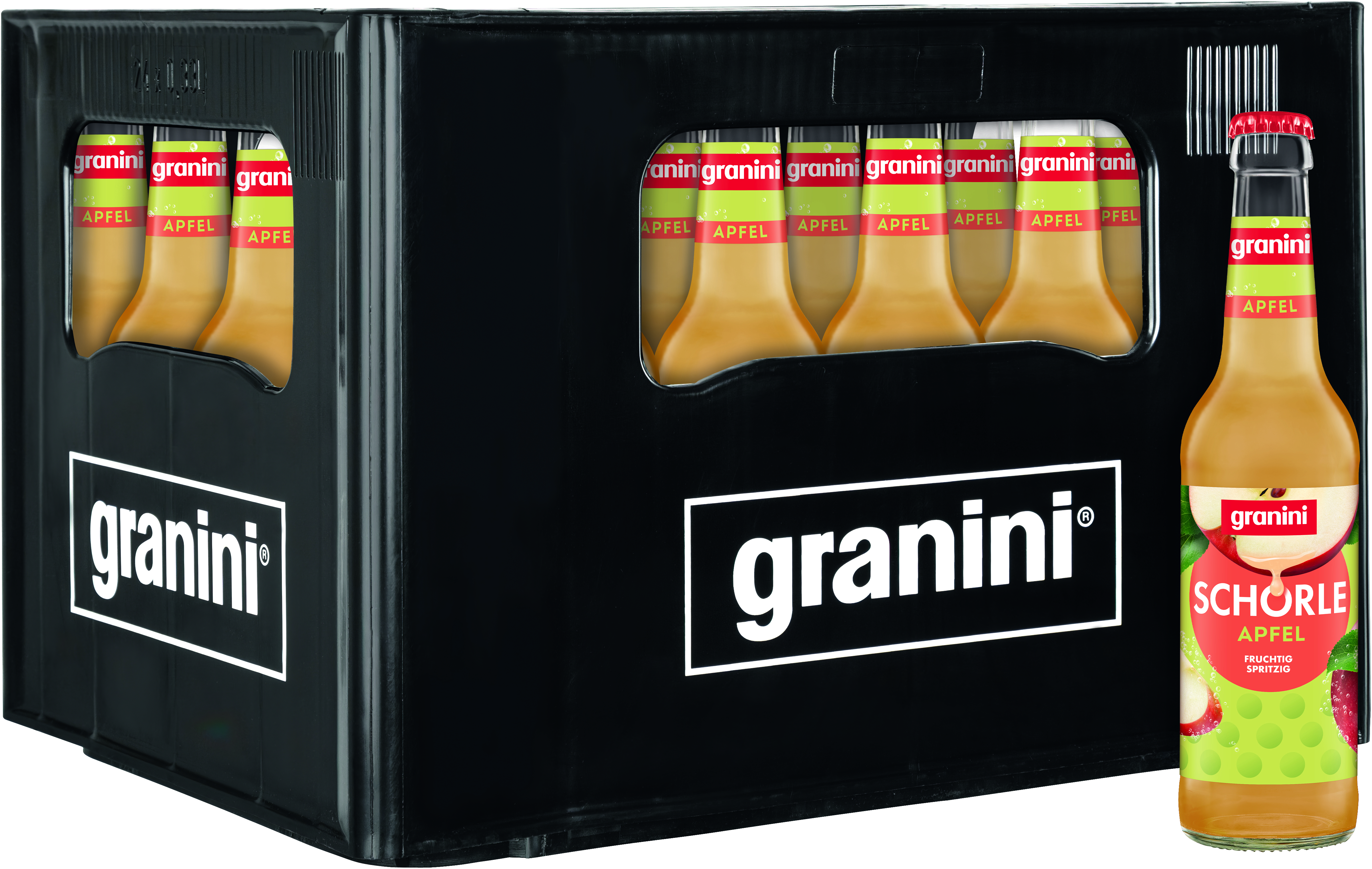 Granini Apfel Schorle naturtrüb 24x0,33 MW (MEHRWEG) Granini Apfel Schorle naturtrüb 24x0,33 MW (MEHRWEG)