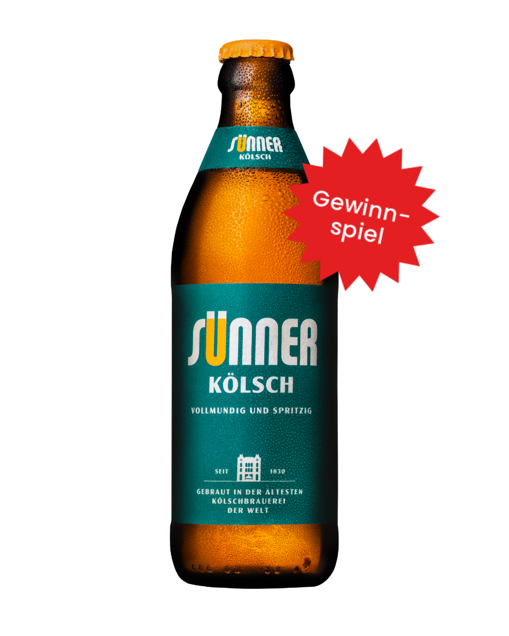 1 Kiste 24 x 0,33l Sünner Kölsch bestellen und mit Glück einen 50€ Gutschein für das Sünner Keller Brauhaus gewinnen!