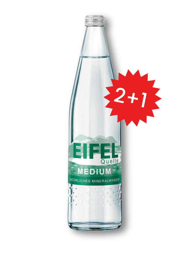 Eifel-Quelle Medium GDB Design-Glasflasche 12x0,75MW (Mehrweg)
