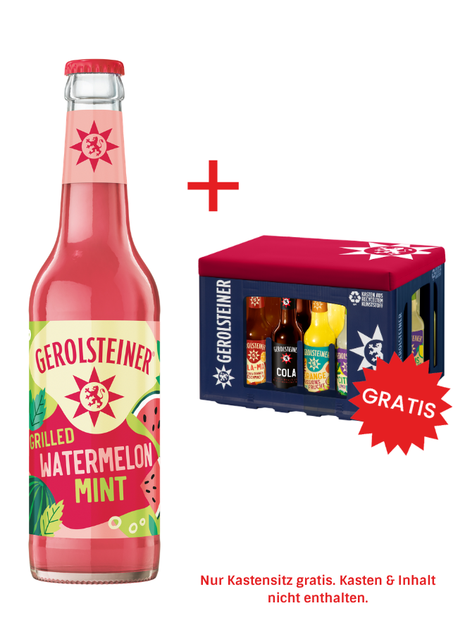 Gerolsteiner Grilled Watermelon Mint Longneck 24x0,33MW (MEHRWEG)