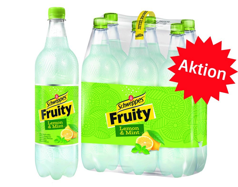 Schweppes Fruity Lemon-Mint PET 6x1,0 MW (MEHRWEG)