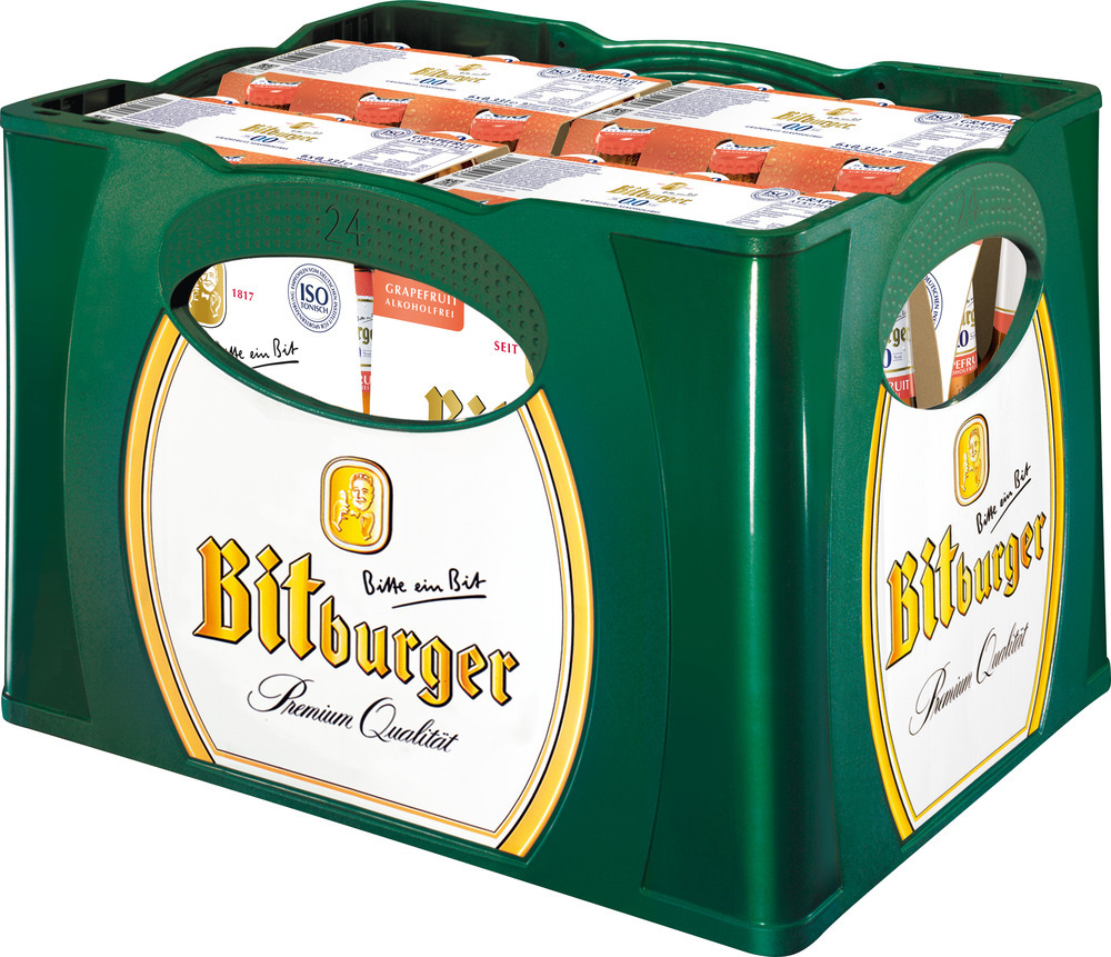 Bitburger 0% Grapefruit Alkoholfrei 4x6x0,33MW (MEHRWEG)
