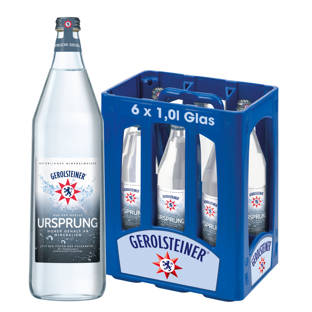 Gerolsteiner Ursprung Glas 6x1,0 MW (MEHRWEG)