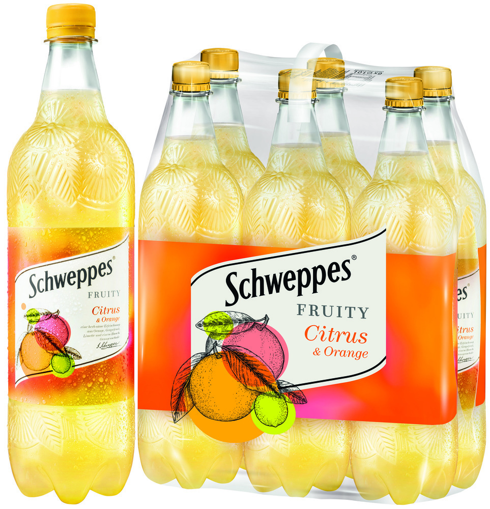 Schweppes Fruity Citrus Orange PET 6x1,0 MW (MEHRWEG)