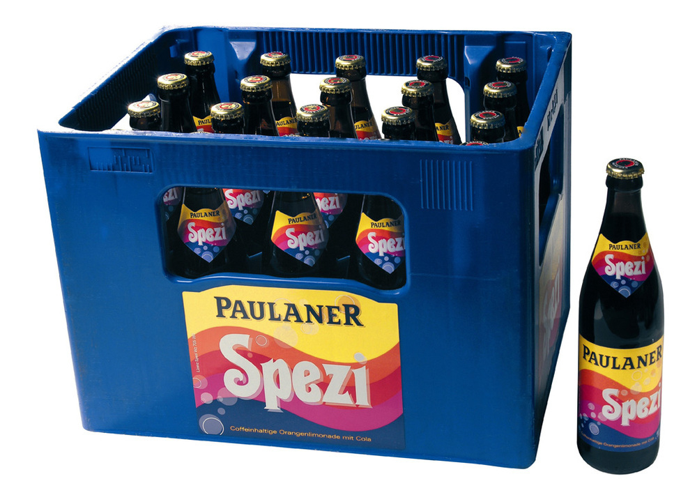 Paulaner Spezi Coffeinhaltige Orangenlimonade mit Cola 20x0,5 MW (MEHRWEG)