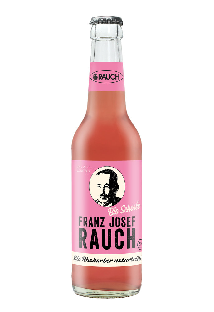 Rauch Bio Schorle Rhabarber naturtrüb 24x0,33 (MEHRWEG)