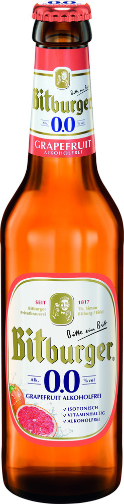 Bitburger 0% Grapefruit Alkoholfrei 4x6x0,33MW (MEHRWEG)