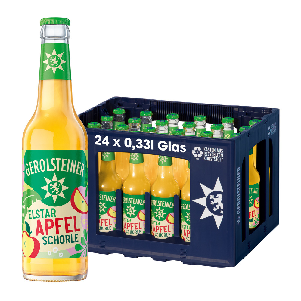 Gerolsteiner Apfelschorle Elstar Longneck 24x0,33MW (MEHRWEG)